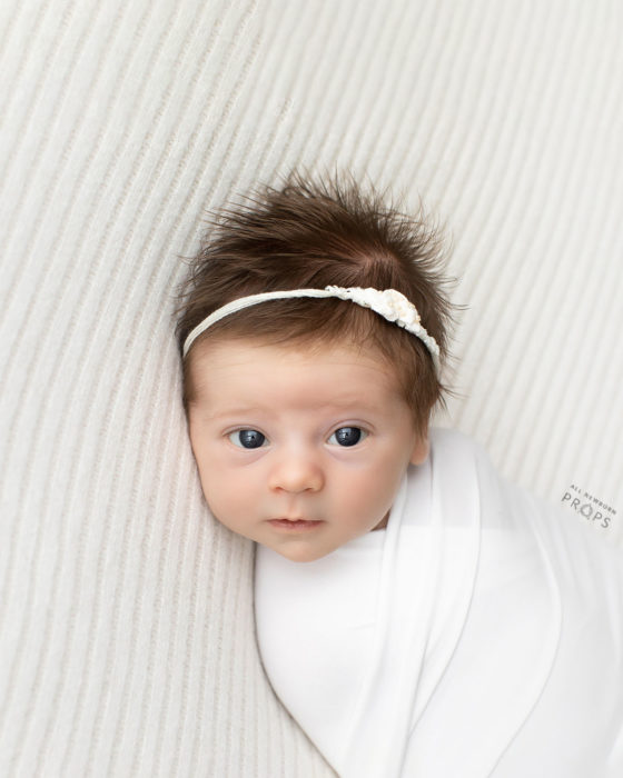 Jersey Fabric Newborn Wraps Molly (White) All Newborn Props