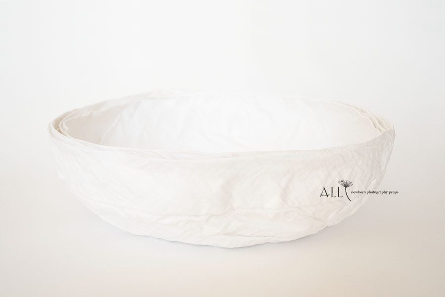 Basket for Newborn Photography - Mandy Vessel white Girl photoshoot props for sale