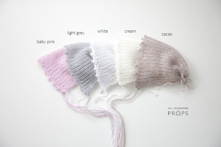 newborn-bonnet-photography-prop-brown-cream-white-grey-pink