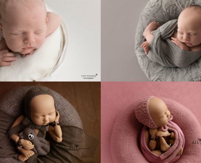 Newborn Photography Props: Luxurious Monochromatic Setups in 4 Admirable Colours EU
