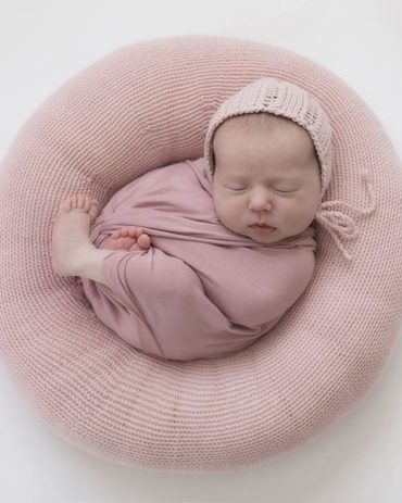 posing ring newborn girl pink photoshoot props polen