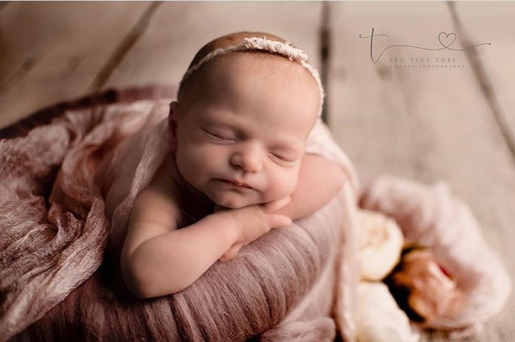 Diamond Newborn Tieback Headband Photo Prop