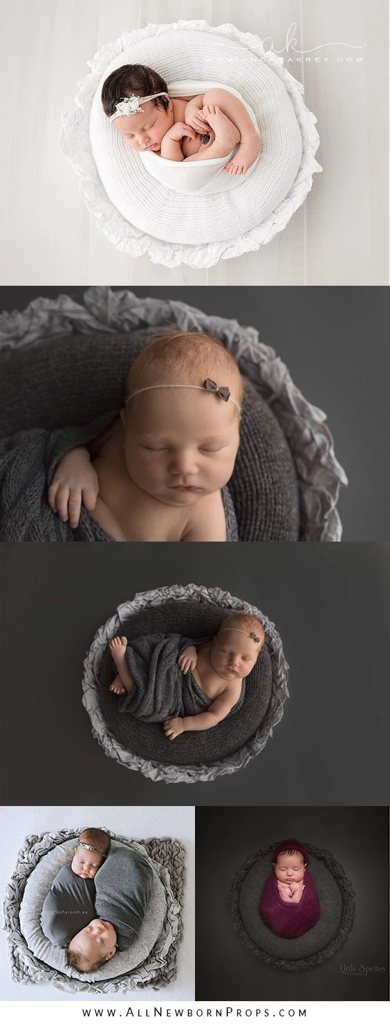 newborn photography basket girl boy twin white grey original baby photo props for sale europe