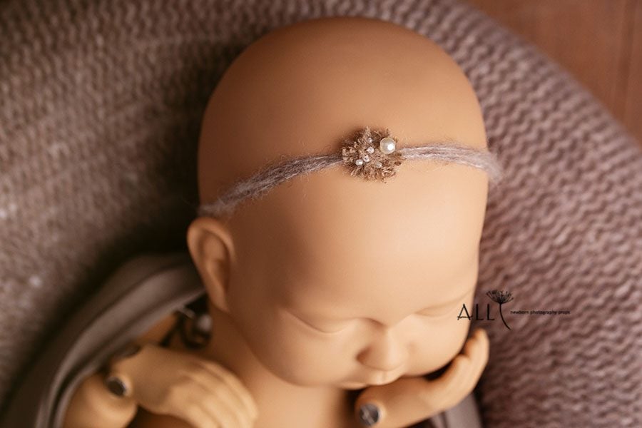 newborn photo props girl headband poser wrap
