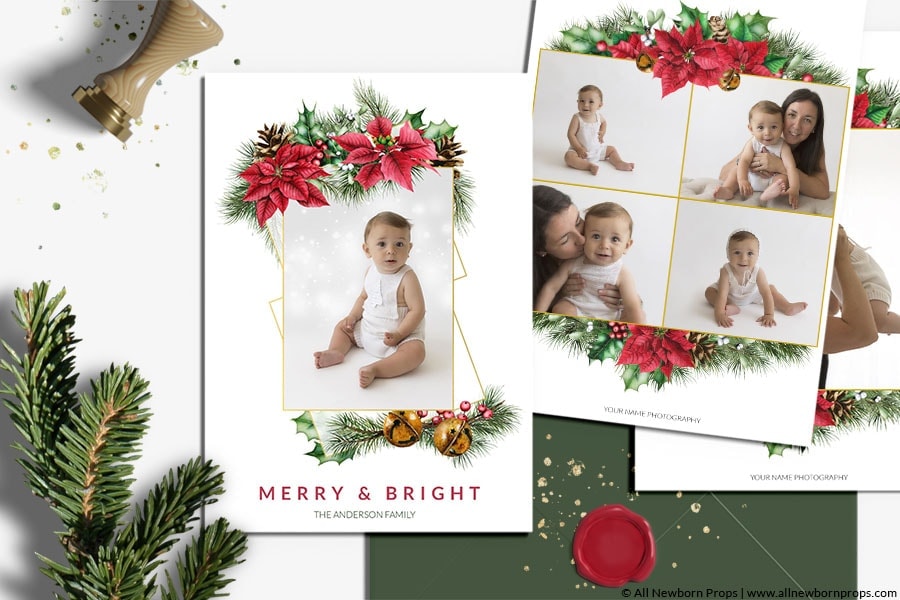Christmas-Card-Photoshop-Template-Merry-Bright