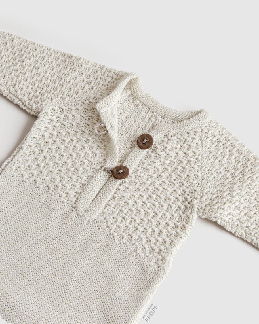 Newborn-Photography-Outfits-Knitted-boy-romper-props-white-cream-neutral-europe