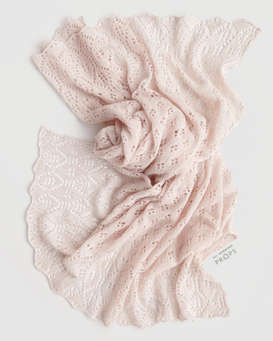 Newborn-Baby-Blanket-Shawl-Layer-knitted-lacy-swaddle-pink-boho-girl-decken-photo-props-europe