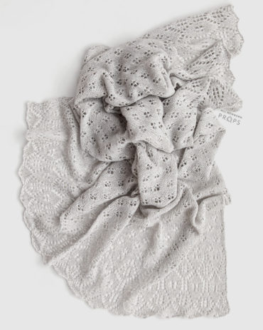 Newborn-Baby-Blanket-Shawl-Layer-knitted-lacy-wrap-light-grey-boho-boy-girl-decken-photo-props-europe