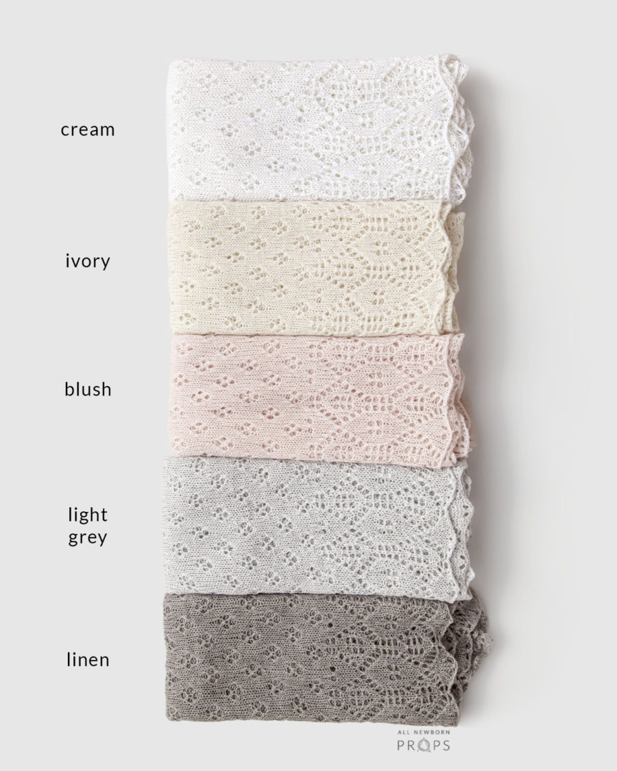 Newborn-Baby-Blanket-Shawl-Layer-knitted-lacy-wrap-white-ivory-pink-grey-brown-vintage-boy-girl-decken-photo-props-eu