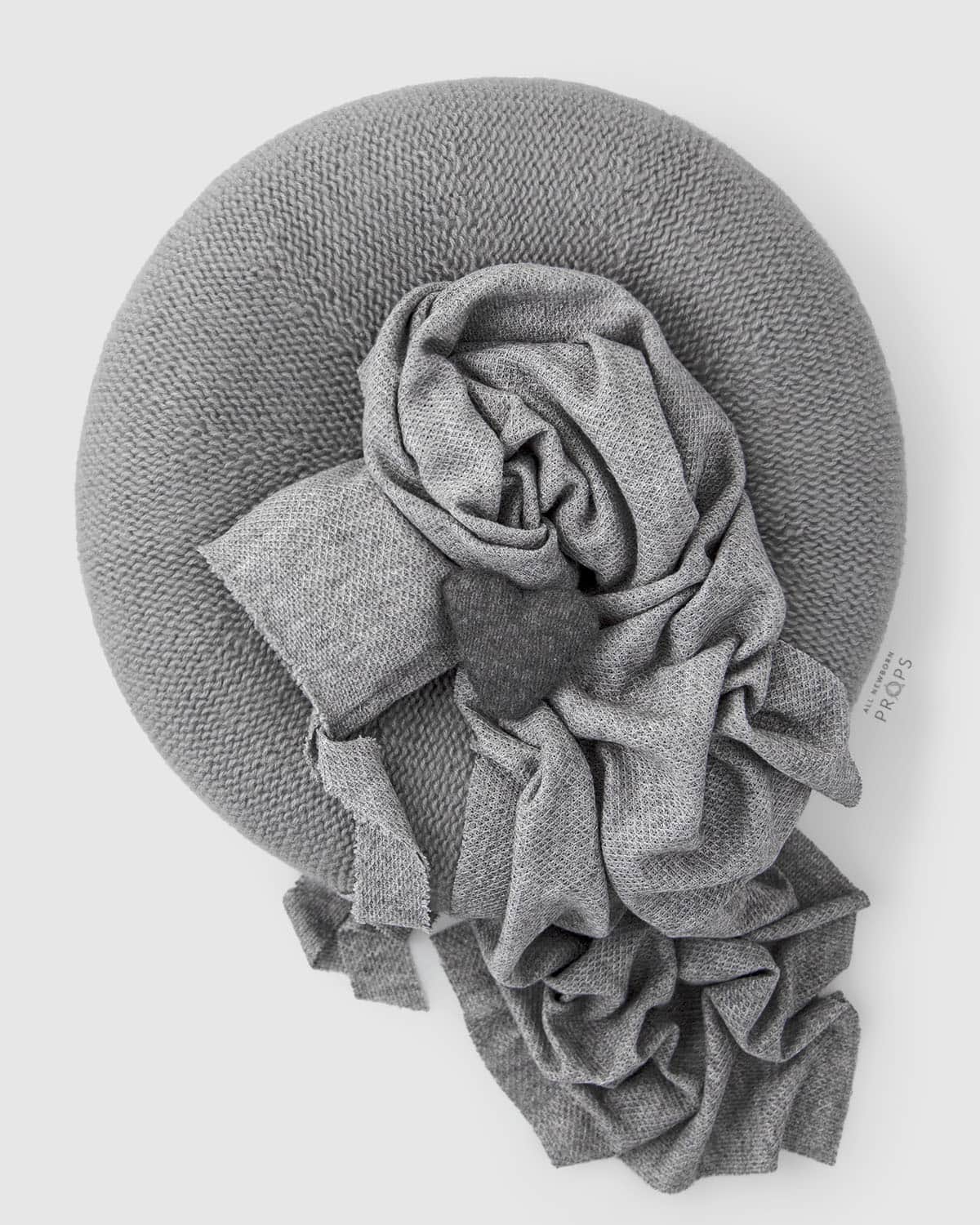 Posing-Pillow-Newborn-Photography-props-Set-boy-wrap-bonnet-grey-europe