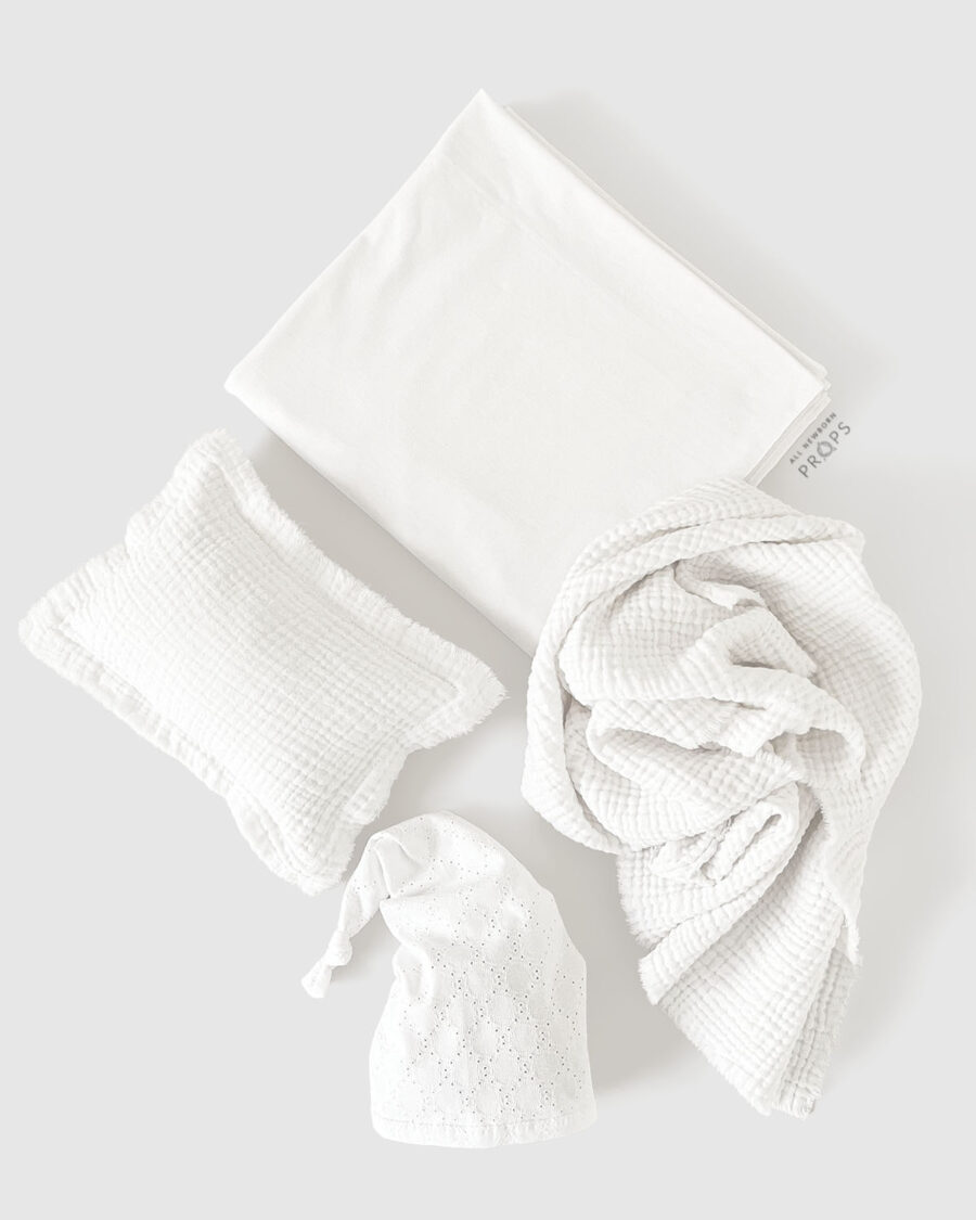 Newborn-Photoshoot-Prop-Set-boy-white-posibg-fabric-wrap-pillow-bonnet-europe