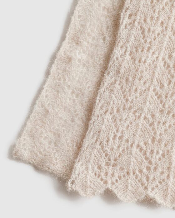 Neutral knitted swaddle for new born baby photoshoot