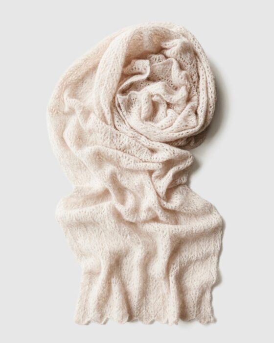 Oatmeal‑coloured newborn photography wrap Wade draped